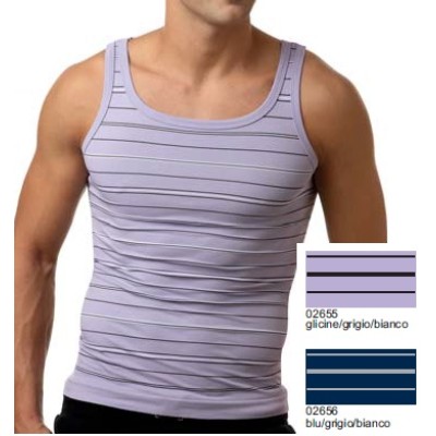 Sleeveless t-shirt with stripes PRESTON