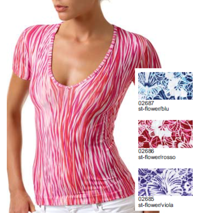 КОРЗИКА Сет маица со цветен дизајн+шорц 